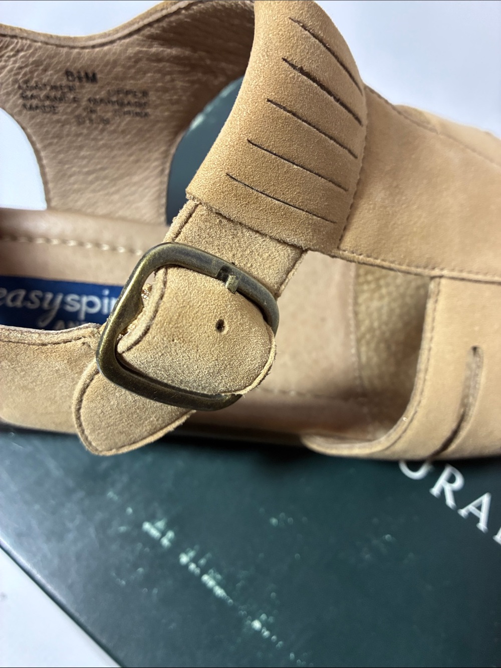 Easy Spirit Tan Suede Slingback Sandals - Picture 10 of 11